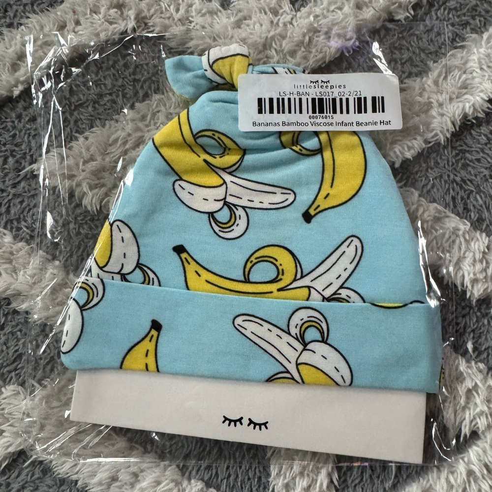 🍌 Little Sleepies Banana Infant Hat New NWT NIB - Picture 4 of 5